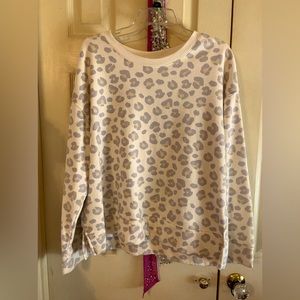 AERIE LEOPARD PRINT SOFT SWEATSHIRT